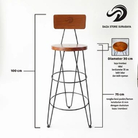 SKY - kursi besi sandaran T 75cm / 60 / 50 / kursi cafe / kursi estetik / kursi lab / bangku / kursi