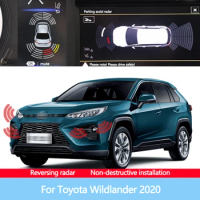 Car Parking Sensor Reverse Backup Radar 8 Probes Beep Show Distance On Display Sensor Video System For Toyota Wildlander 2020