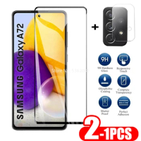 1-2PCS For Samsung A72 72 5G 4G Tempered Glass Screen + Camera Protector On For samsung a52 a32 a42 Protector Screen Lens Glass