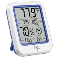 Digital Hygrometer,Indoor Thermometer,Hygrometer Gauge Indicator With, Press Backlight Temperature And Humidity