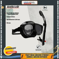 Paket Mask AmScuD Stingray + Snorkel AmScuD Defender / Combo Mask Snorkel AmScuD Snorkling Diving / 