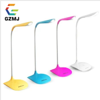 GZMJ Dimmable Touch On/off Switch LED Table Lamp Children Eye Protection Student Study Reading Foldable Rechargeable Night Light