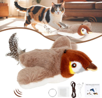 DAOUZL Electric Interactive Toy Flappy Bird Cat with Catnip Flying Bird Interactive Cat Toy Flapping