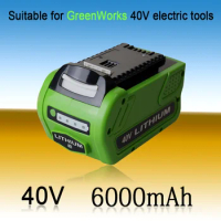 6000mAh GreenWorks 40V Replacement Battery 29462 29472 40V 6.0Ah Tools Lithium ion Rechargeable Battery 22272 20292 22332