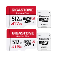 【GIGASTONE 立達】Gaming Plus microSDXC UHS-Ⅰ U3 A1V30 512GB遊戲專用記憶卡-2入組(支援Switch/GoPro)