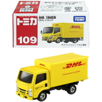【FUN心玩】TM109A6 158684 正版 DHL 貨車 TOMICA 多美小汽車 黃色貨車模型車 聖誕 生日禮物
