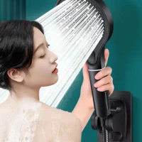 3 Modes Large 130mm Panel Water Saving Shower Head Adjustable High Pressure Water Massage Shower Head With Filter For Bathroom