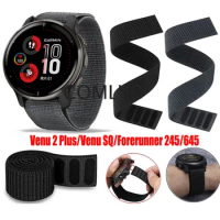 20MM Watchband for Garmin Venu 2 Plus Venu SQ Forerunner 245M 245 645 158 Vivoactive 3 Watch Band Strap Hook&amp;Look Nylon Bracelet