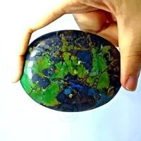 Batu Mulia Natural Turquoise/Pirus motif Lafadz Allah dan Naga Asli Alam