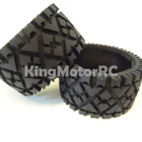 King Motor Rear All terrain Tires Wheels Fits HPI Baja 5B 2.0 Rovan Desert Buggy