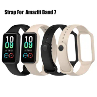 Silicone Watch Strap For Amazfit Band 7 Wristband Bracelet Replacement Belt For Amazfit 7 Band Watchband Accessories