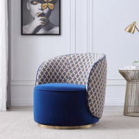 Modern luxury single sofa chair, rotating leisure chair, negotiation chair, modern minimalist Italian leather small sofa chair