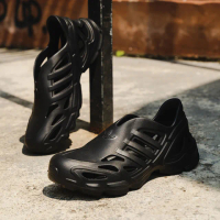 【adidas 愛迪達】ADIFOM SUPERNOVA 運動 休閒鞋 男女鞋 黑 膠鞋 防水(IF3915 ∞)