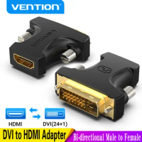 Vention DVI to HDMI Adapter Bi-directional DVI D 24+1 Male to HDMI Female Cable Connector Converter for Projector HDMI to DVI-D