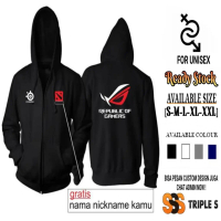 Sale JAKET RESLETING REPUBLIC OF GAMERS HOODIE GAMER BISA REQUEST NAMA NICKNAME Low