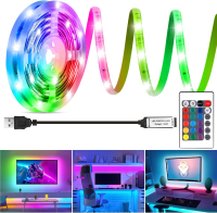 TV LED backlight strip 5M, 3-meter RGB LED strip, suitable for 40-60 inch TV backlight, USB TV backl