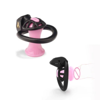 New Male Chastity Cage SM Chastity Device Penis Ring Cock Cage Chastity Lock Innie/Micro/Stub ,Black/Pink Chastity Belt Gay Toys