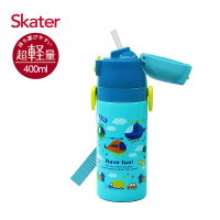 【Skater】吸管不鏽鋼保溫-兒童水壺400ml(直升機)