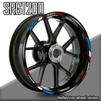 Reflective Motorcycle Accessories Wheel Sticker Inside of Hub Decals Rim Stripe Tape For Aprilia SRGT200