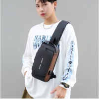 FESYEN LOLYPOP❤️ STOK SEDIA❤️ USB Combination Lock Push Bag Beg Silang Lelaki Waist Chest Pouch Men 