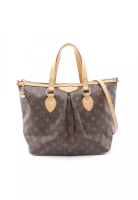 Louis Vuitton Pre-Loved Louis Vuitton Palermo PM monogram Handbag PVC leather Brown 2WAY