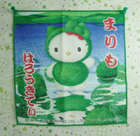 【震撼精品百貨】Hello Kitty 凱蒂貓 方巾-限量款-北海道綠藻 震撼日式精品百貨