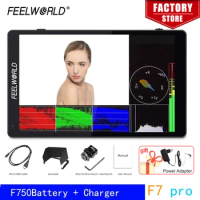 FEELWORLD F7 PRO Monitor 7 Inch Touch Screen DSLR Camera Field Monitor with 3D Lut HDR Waveform 1920x1200 4K 60Hz HDMI