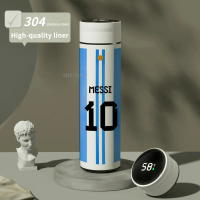 Cốc Giữ Nhiệt, Thể Thao Bóng Đá, Thép Không Gỉ 304, Thiết Kế Messi GOAT NO10 NO30, Cách Nhiệt, Thích