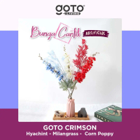 Goto [COD] Crimson Bunga Hias Artificial Flower Buket Plastik Mawar Teratai