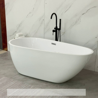 亞克力民宿酒店網紅浴缸獨立式家用小戶型鵝蛋水滴型一體式浴盆