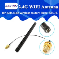 2.4GHz 3dBi WiFi 2.4g Antenna Aerial RP-SMA Male wireless router+ 15cm PCI U.FL IPX to RP SMA Male Pigtail Cable ESP8266 ESP32