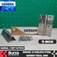 Engsel Pintu Jendela Tebal Stainless Steel 304 Gerber DBH 5 Inch