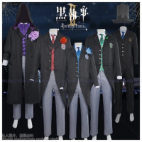 Anime Black Butler Ciel Cosplay Costume Japanese Guregori Baioretto Boarding School Gregory Violet Men Uniform Suits Halloween