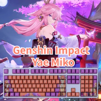 108 keys Genshin Impact Yae Miko Gaming Theme PBT Keycap Cherry Profile for Mechanical Keyboard
