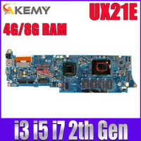 UX21E Mainboard I3 I5 I7 2th Gen CPU 4GB RAM For ASUS UX21 UX21E Laptop Motherboard