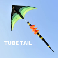 Free shipping 3d kite tails rainbow windsock kite flying outdoor sport beach for adults kite big wind kite gel blaster kite reel