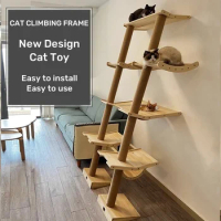 Multi-level Cat Tree House Wooden Tower Condo With Scratching Posts Beds Pet Supplies Cat Climbing Frame Toys