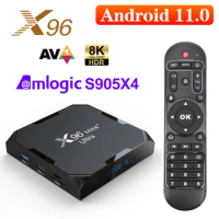 Newest X96Max Plus Ultra TV Box Android 11 Amlogic S905X4 4GB 64GB TVBOX 8K Wifi BT X96 Max Media Player 4GB 32GB Set Top Box
