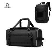 ozuko High Capacity Men's Sports Fitness Dry and Wet Separation Travel Bag Short Business Trip Weekend Camping Backpack