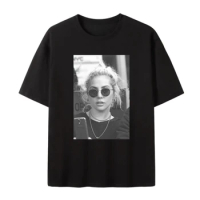 new men's women's loose casual lady gaga street lovers short-sleeved round-neck t-shirt Hot sale European and American