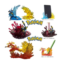 Original Re-ment Pokemon Battle On Desk Lucario Blaziken Tyranitar Lampent Umbreon Decidueye Anime A