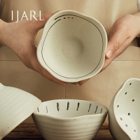 ijarl億嘉日式飯碗家用個人專用高顏值特別好看的花瓣小碗陶瓷碗