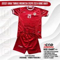 Jersey Anak Terbaru Timnas Indonesia 2024 2025 dengan Nama dan Nomor Punggung Custom, Bahan Premium 