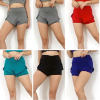 Celana Shortpant Layer Polos untuk senam line dance aerobik zumba yoga gym fitness