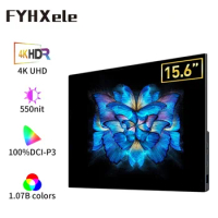 FYHXele 15.6 Inch 4K OLED TouchScreen Portable Monitor HDR 550Nits Screen 1MS With Type-C For Xbox Switch Laptop PS4/5 3840*2160