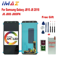 IMAZ 6.0“ SUPER AMOLED LCD For Samsung J810 J8 2018 J800 J800FN LCD Display Touch Screen Digitizer Assembly For Samsung J8 LCD
