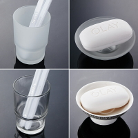 衛生間漱口杯子透明玻璃杯子肥皂碟家用酒店賓館刷牙杯洗漱杯陶瓷