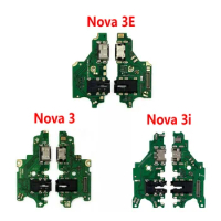 New USB Charging Port Dock Connector Charger Flex Cable &amp; Microphone For Huawei Nova 3 3i 3E Mobile Phone