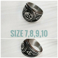 Cincin Pria Titanium Lafadz Allah LRC Tauhid Islam Anti karat selamanya DiJamin