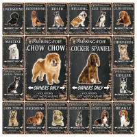 [ Mike86 ] Pets Dogs Bulldog Beagle Chow Chow Maltese Metal Sign Tin Poster Home Decor Bar Wall Art Painting 20*30 CM Size DD-20